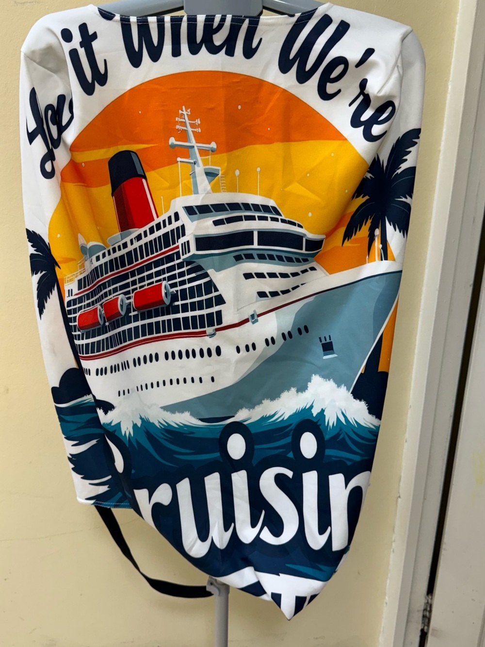 Cruise Graphic luggage cover - White, Blue, Orange